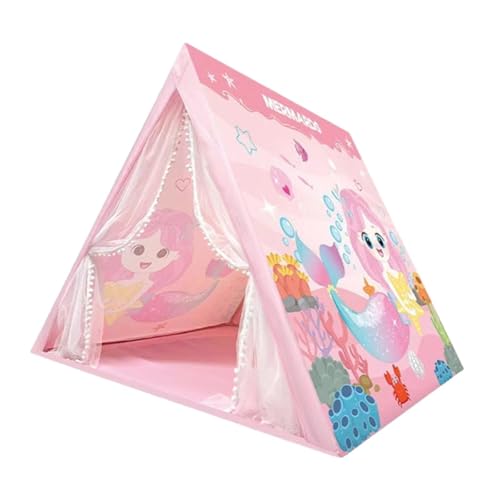 MagiDeal Kinderspielzelt, indisches Spielhaus, Kinderspielhaus, tragbares Indoor-Spielhaus, Tipi für Jungen, Mädchen, Kleinkinder, Hinterhof, Rosa von MagiDeal