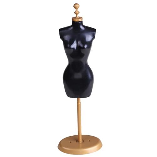 MagiDeal Kleid Display Mannequin Stand Pretend Spielzeug Kinder Spielzeug mit Halterung für 1/6 Puppenhaus Szene Dekoration, Schwarz von MagiDeal