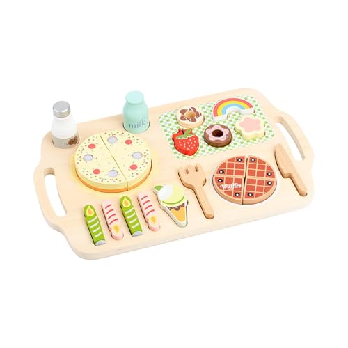 MagiDeal Kleinkinder, Spielzeug zum Kochen, Küchenpuzzle aus Holz, realistische Küchensets aus Holz für Kinder zum Basteln, Landschaftsdekorationen von MagiDeal