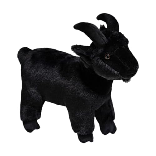 MagiDeal Kuscheltier Plüschtier Schaf Plüschtier Figur Geschenk Tierspielzeug Plüsch Babyspielzeug Simulation Gefüllte Puppe, Black and M von MagiDeal