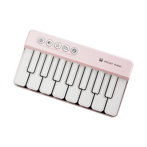 MagiDeal Leichtes Taschenklavier, elektronische Orgel, , stabil, Regenbogen-Lichteffekt, Spielzeugklavier, Kinderklaviertastatur für , Rosa von MagiDeal