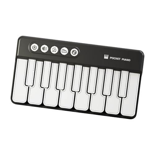 MagiDeal Leichtes Taschenklavier, elektronische Orgel, , stabil, Regenbogen-Lichteffekt, Spielzeugklavier, Kinderklaviertastatur für , Schwarz von MagiDeal