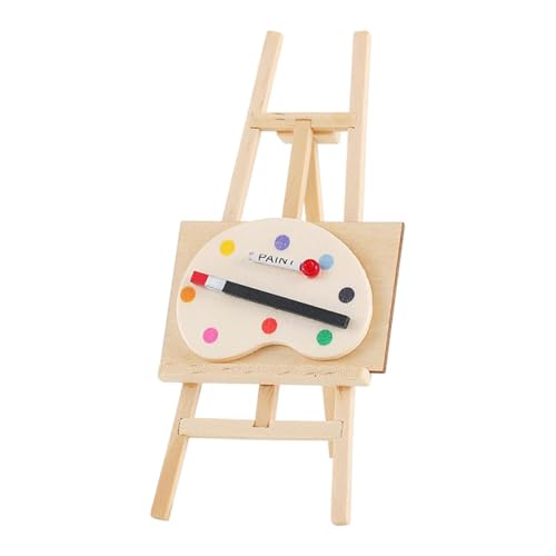 MagiDeal Mini-Staffelei und Palette, Puppenhaus-Dekoration, Puppenhaus-Möbel, Modell, Miniatur-Ölgemälde-Set, Szenen-Requisiten für DIY-Projekte MagiDeal Mini-Staffelei und Palette, Puppenhaus-Dekoration, Puppenhaus-Möbel, Modell, Miniatur-Ölgemälde-Set, Szenen-Requisiten für DIY-Projekte von MagiDeal