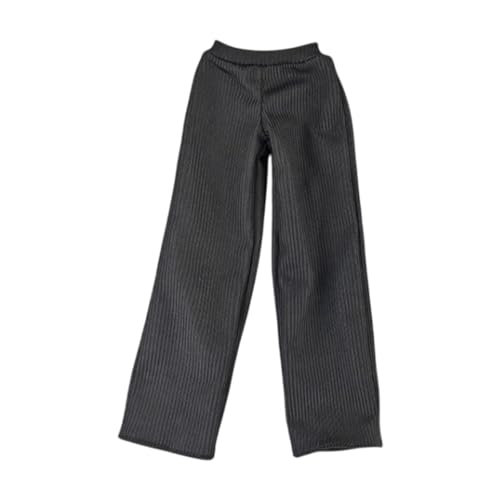 MagiDeal Miniatur-Freizeithose im Maßstab 1:6, Lange Mini-Hose mit weitem Bein, Miniatur-Puppenkostüm für 12'' weibliche Puppenfigurenkostüme, Schwarz von MagiDeal