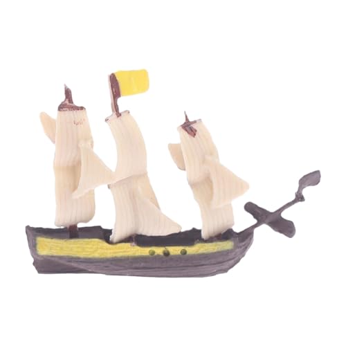 MagiDeal Miniatur-Modell-Segelschiff, kleines Segelboot, Segelboot, Modelldekoration, Seeyacht, Mini-Piratenschiff für Puppenhaus, Maßstab 1:12, Stile A von MagiDeal