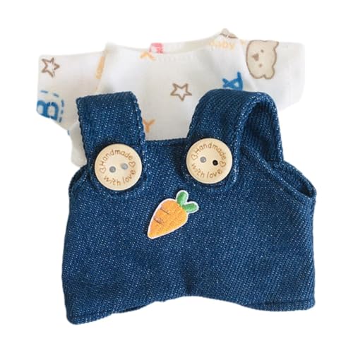 MagiDeal Modepuppen Hosenträgerhose Kostümzubehör, Overalls Mini Modepuppe Miniaturkleid Mädchen Puppenkleidung, B von MagiDeal