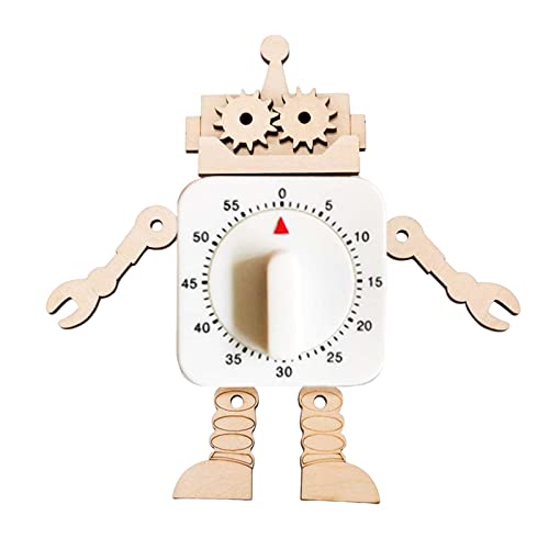 MagiDeal Montessori Busy Board DIY Material Unlackiert Development Sensory Toy Activity Children Kids, Roboter-Timer von MagiDeal