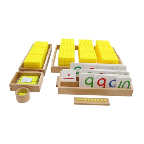 MagiDeal Montessori-Mathematik-Spielzeug, Manipulative Zählperlen, Dezimalsystem, Motorik-Lehrmittel, Mathematik-Lehrmittel, sensorisches Spielzeug für Kinder, ohne Teppich von MagiDeal
