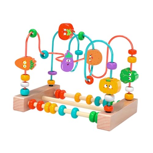 MagiDeal Perle Maze -Spielzeug Bunte Achterbahn Mathematik Alter 3+ Neujahrsgeschenkentwicklung für Jungen Mädchen Tiere Bildungskreis Spielzeug, Frucht von MagiDeal