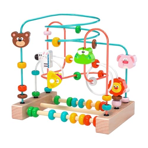 MagiDeal Perle Maze -Spielzeug Bunte Achterbahn Mathematik Alter 3+ Neujahrsgeschenkentwicklung für Jungen Mädchen Tiere Bildungskreis Spielzeug, Tier von MagiDeal