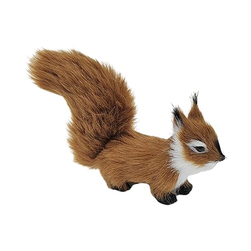 MagiDeal Plüsch Eichhörnchen Ornament, Eichhörnchen Figur, Dekorative Simulation, Eichhörnchen Plüsch, 12 cm, für Weihnachten, Urlaub, Party, Plüsch Eichhörnch, Kaffee von MagiDeal