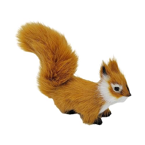 MagiDeal Plüsch Eichhörnchen Ornament, Eichhörnchen Figur, Dekorative Simulation, Eichhörnchen Plüsch, 12 cm, für Weihnachten, Urlaub, Party, Plüsch Eichhörnch, braun von MagiDeal