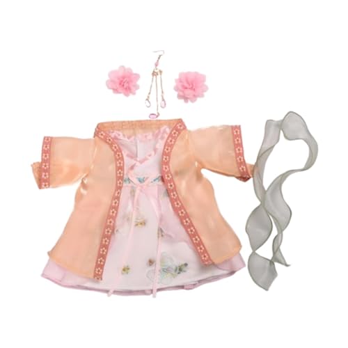 MagiDeal Plüschpuppenkleid, Anzieh-Anhänger, Puppe, modisch, süß für kleine Mädchen, Foto-Requisiten, Outfit, Puppenkleidung für 11,81-Zoll-Puppen , Orange von MagiDeal