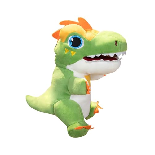 MagiDeal Plüschtier Dinosaurier Handpuppe Spielen Sensorisches Spielzeug Lernspielzeug Tier Handpuppe Cartoon Requisite für Kinder Mädchen Lehrer Zuhause, Grün von MagiDeal