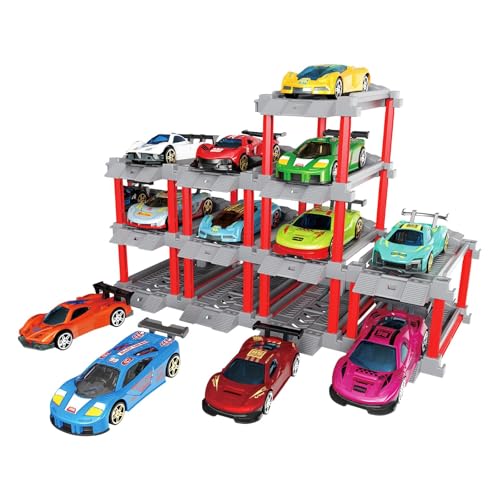 MagiDeal Pull Back Vehicles Parkgarage Spielzeug-Spielset Druckgussautos Druckguss-Rennwagen Spielzeug für, Partygeschenke Motorik MagiDeal Pull Back Vehicles Parkgarage Spielzeug-Spielset Druckgussautos Druckguss-Rennwagen Spielzeug für, Partygeschenke Motorik von MagiDeal