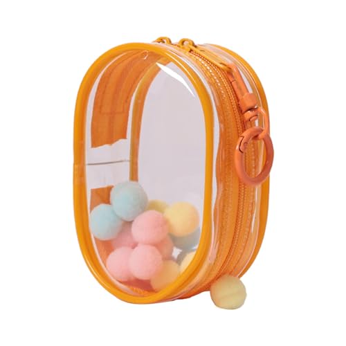 MagiDeal Puppen-Ausstellungstasche, Mini-Puppentasche und weiche Bälle, staubdichte kleine Puppentasche, Mini-PVC-Puppentasche Tragetasche, Orange von MagiDeal