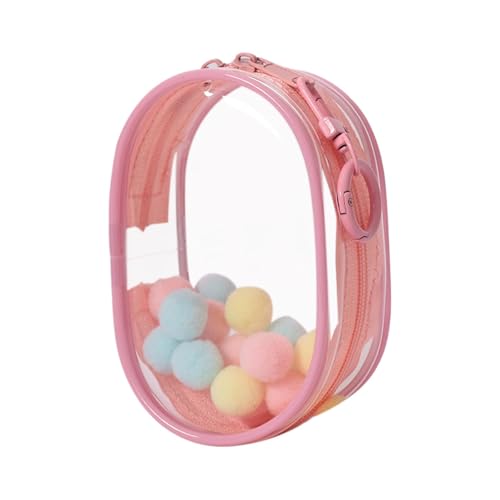 MagiDeal Puppen-Ausstellungstasche, Mini-Puppentasche und weiche Bälle, staubdichte kleine Puppentasche, Mini-PVC-Puppentasche Tragetasche, Rosa von MagiDeal