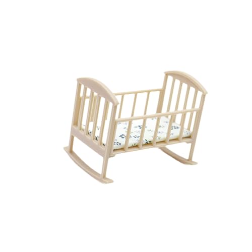 MagiDeal Puppenhaus Babybett Miniatur Puppenwiege Modell Puppenhaus Möbel mit Matratze Kinderspielzeug Rollenspiel Dekoration Szene, Holz MagiDeal Puppenhaus Babybett Miniatur Puppenwiege Modell Puppenhaus Möbel mit Matratze Kinderspielzeug Rollenspiel Dekoration Szene, Holz von MagiDeal