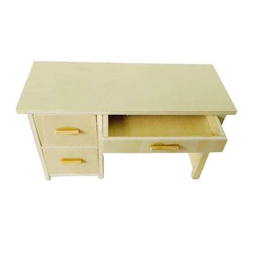 MagiDeal Puppenhaus-Möbelsammlung, realistisches Spielzeug, Mini-Küchenzubehör, Miniatur-Zubehör, Holzmöbel für 1/12, 12 X 5 X 6.5 cm Schreibtisch MagiDeal Puppenhaus-Möbelsammlung, realistisches Spielzeug, Mini-Küchenzubehör, Miniatur-Zubehör, Holzmöbel für 1/12, 12 X 5 X 6.5 cm Schreibtisch von MagiDeal