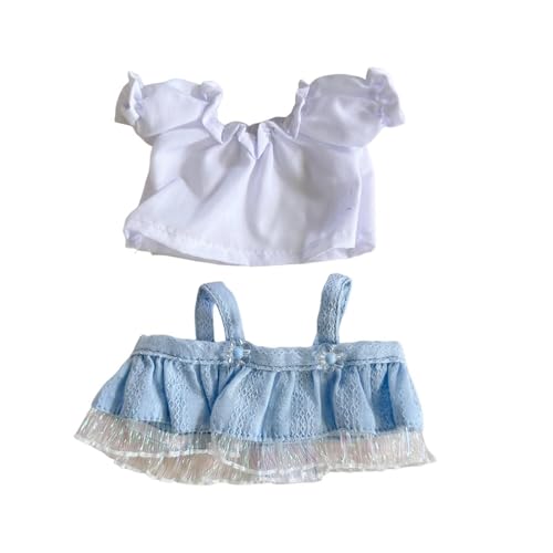 MagiDeal Puppenkleidung Anzug Kostüme Süße Foto-Requisiten Mädchen Geschenk Dekoratives Puppenkleid Set Puppenkleidung für Stoffpuppen Anhänger Puppe von MagiDeal