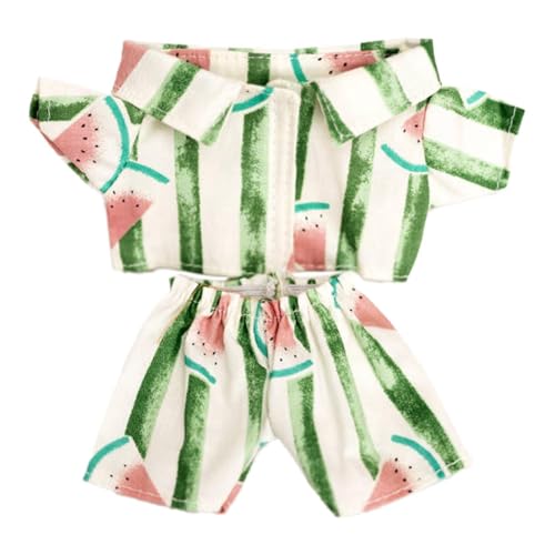 MagiDeal Puppenkleidung DIY Puppenspielzeug Modisches Puppenzubehör Kostüme Bequeme Puppenkostüme Puppen-Outfit-Set Alter 5-7 8-10 Kinder, Grüne Wassermelone von MagiDeal