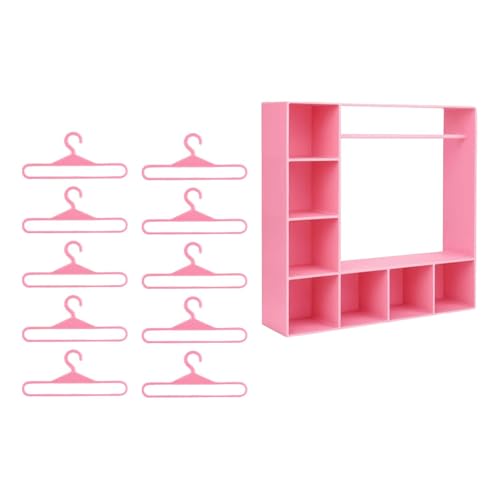 MagiDeal Puppenkleidung Schrank Puppenhaus Kleiderschrank Puppenzubehör Display Box Spielzeug für Liebhaber, Rosa MagiDeal Puppenkleidung Schrank Puppenhaus Kleiderschrank Puppenzubehör Display Box Spielzeug für Liebhaber, Rosa von MagiDeal