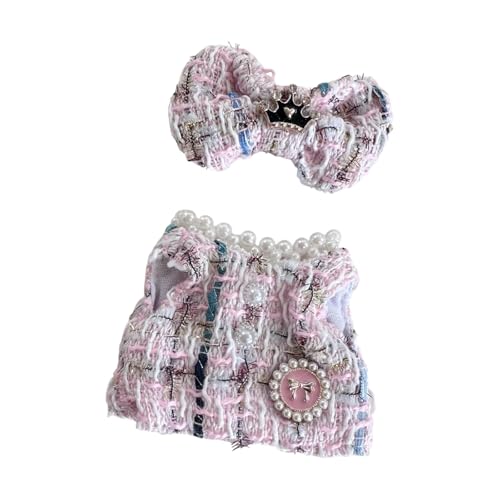 MagiDeal Puppenkleidung für 15cm Plüschpuppe, Süßes Puppenkleid-Set, Anzieh-Foto-Requisiten, Bequeme Kuscheltier-Accessoires, Puppenkleid, Rosa von MagiDeal