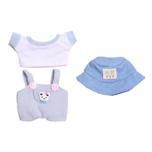 MagiDeal Puppenkleidung für 17 cm 15 cm Plüschpuppe, Puppenoutfit, Plüschpuppenzubehör, Puppen-T-Shirt-Overall-Set, Puppenminiaturkleidung MagiDeal Puppenkleidung für 17 cm 15 cm Plüschpuppe, Puppenoutfit, Plüschpuppenzubehör, Puppen-T-Shirt-Overall-Set, Puppenminiaturkleidung von MagiDeal