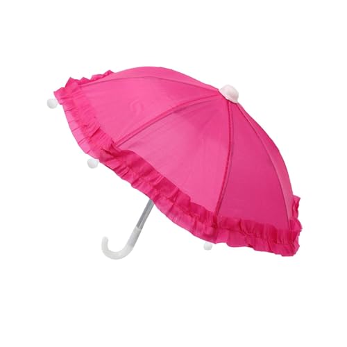 MagiDeal Puppenschirm, Mini-Farbschirm, niedliches Mini-Regenschirm-Spielzeug, Malerei, Geschenk, hängende dekorative Requisiten für Kinder, Rose von MagiDeal