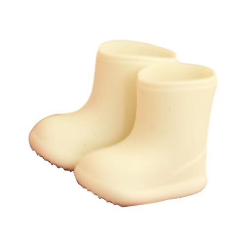 MagiDeal Puppenschuhe Regenstiefel, Puppenzubehör Spielzeug für 1/12 BJD -Puppen, niedliche OB11 Doll Schuhe wasserdichte Simulation Mini Stylish, Weiß von MagiDeal