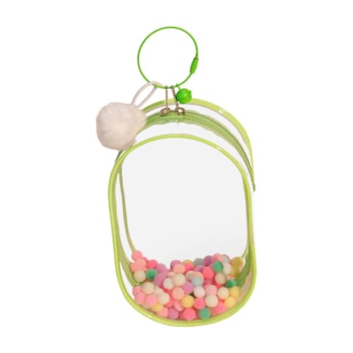 MagiDeal Puppentasche für den Außenbereich, Aufbewahrungstasche für kleine Puppen, staubdicht, wasserdichte Hülle für kleine Figuren, Mini-Puppentasche für, grün mit Ball von MagiDeal