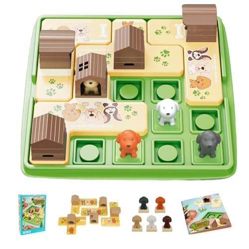 MagiDeal Puzzlespiel Hunde und Boxen Spiel Lernspielzeug Denksportaufgaben Training Montessori Reisespielzeug für Babys Jungen Mädchen Kleinkinder von MagiDeal