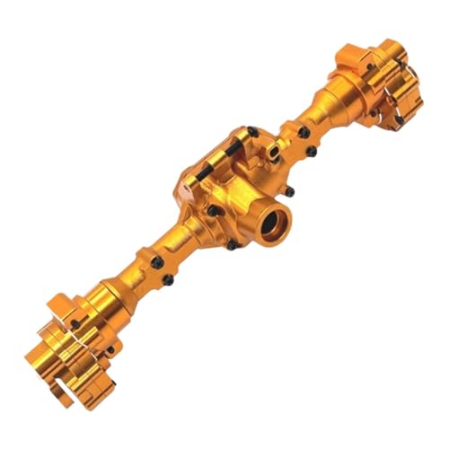 MagiDeal RC-Achsengehäuse-Achsenabdeckung, einfach zu installierende Ersatz-Fernbedienungsautoteile, für 1/10 RC Crawler R1002-Modifikation, Goldene Hinterachse von MagiDeal