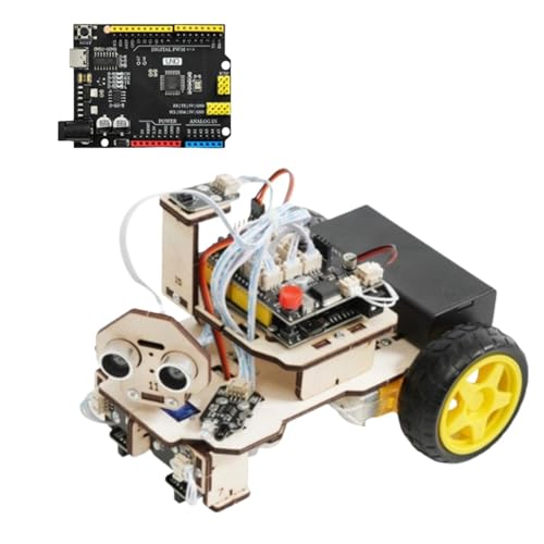 MagiDeal Roboter RC Smart Car Elektronik Programmierprojekt BAU Programmierroboter Spielzeug Stem Lernspielzeug für Kinder im Alter von 8–12 12–16, b von MagiDeal