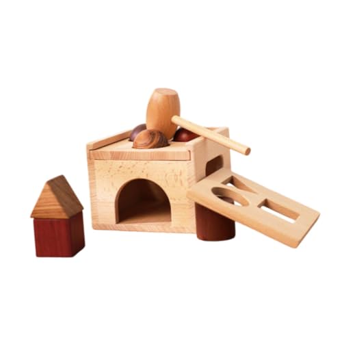 MagiDeal Schlagspielzeug aus Holz, Schlag- und Fallspielzeug für Kinder, Spielset mit Stapelkugeln, Lernspielzeug für Kinder, Kleinkinder, Kinder, von MagiDeal