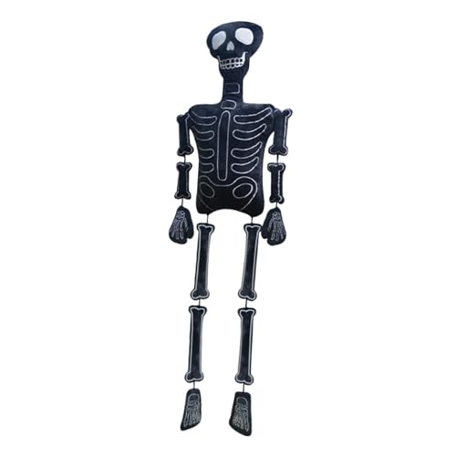 MagiDeal Skelett-Plüschtier-Figur, Puppe, lebensechte Verzierung, Halloween-Dekoration, Plüschpuppe, Stofftier für Tischdekoration, Schwarz von MagiDeal