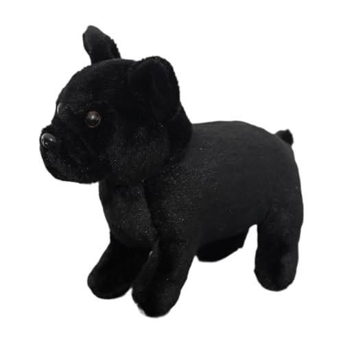 MagiDeal Süßes Hunde-Plüschtier, Sofa-Ornamente, lustiges Stofftier, Schlafzimmer-Dekoration, Kuscheltiere, Umarmungsspielzeug für Jungen, Mädchen, Erwachsene, Schwarz, 20 cm von MagiDeal