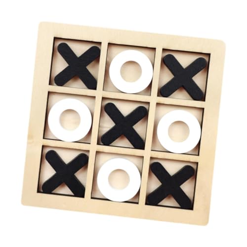 MagiDeal Tic TAC Toe Brettspiel, Couchtischspiel, Familienbrettspiel, Tabletop-Blöcke, Denksportaufgabe für Kinder, Erwachsene, Familienurlaub, Schwarz und weiß von MagiDeal