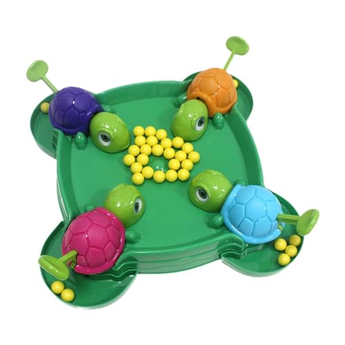 MagiDeal Tischspiel, Frühlernspielzeug, praktisches Zahlenzähl-Puzzle-Spielzeug, Schildkröte schnappt Bohnenball für Kinder im Alter von 4–6 Jahren, 36 Bohnen von MagiDeal