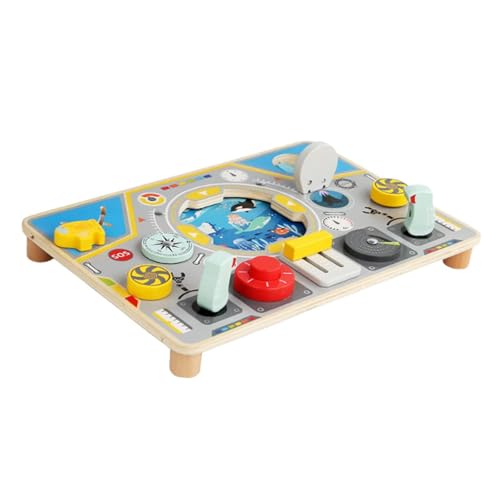 MagiDeal Toy Sensory Toy Motor Skills Realistic Early Learning Four Board Activity Board für Aktivitäten Autoflugzeug Vorschule von MagiDeal