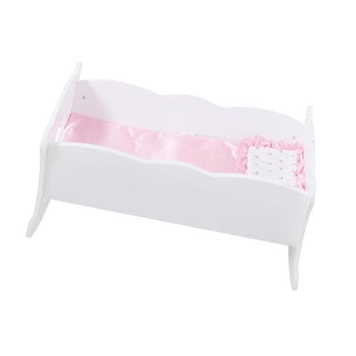 MagiDeal Weiße Puppenwiege aus, 45,7 cm, Schaukeldesign, einfache Montage für Spielzimmer, multifunktional, 53,3 cm lang MagiDeal Weiße Puppenwiege aus, 45,7 cm, Schaukeldesign, einfache Montage für Spielzimmer, multifunktional, 53,3 cm lang von MagiDeal
