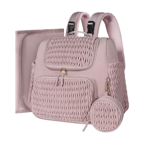 MagiDeal Wickeltasche, vielseitige tragbare Wickeltasche, für Papa, Mama, Baby, Outdoor, Reisen, Rosa von MagiDeal