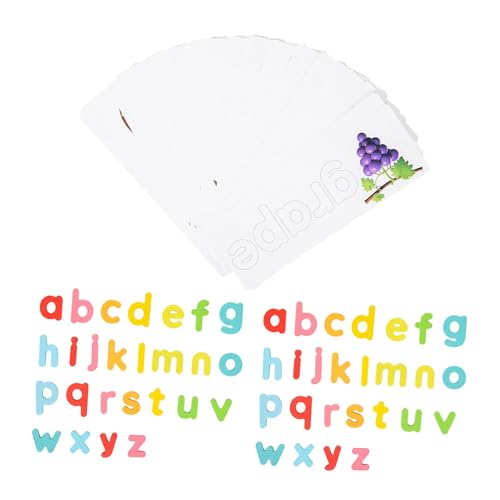 MagiDeal Wort Rechtschreibspiel, Holzbuchstaben Flash -Karten, Homeschool -Zauber -Alphabet -Puzzle, ABC Letters Recognition Game für Kinder im Alter von 3 von MagiDeal