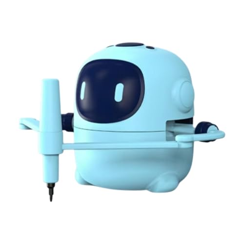 MagiDeal Zeichenroboter für Kinder, Lernspielzeug, tragbar, niedlich, leicht, kreativ, für Jungen, Mädchen, Kinder, Geschenk, Hellblau von MagiDeal