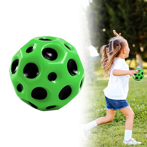 Moon Ball, Bouncy Balls, Space Ball, Hohe Sprünge Gummiball Space Ball Moonball Ein Knallendes Geräusch Machen, Bounce Ball Bouncing Ball Für Kinder, Hohe Bounce-Loch-Ball Mondball Lavaball (Grün) von MagiSel