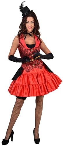 Magic By Freddy's Red Lace Burlesque Gilet Moulin Rouge Vrouw von Magic By Freddy's