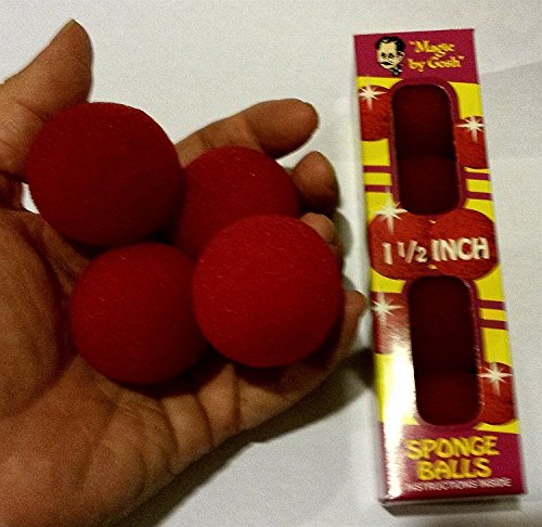 Red Magic Sponge Ball Set by Gosh, 1 1/2 Size von Magic By Gosh