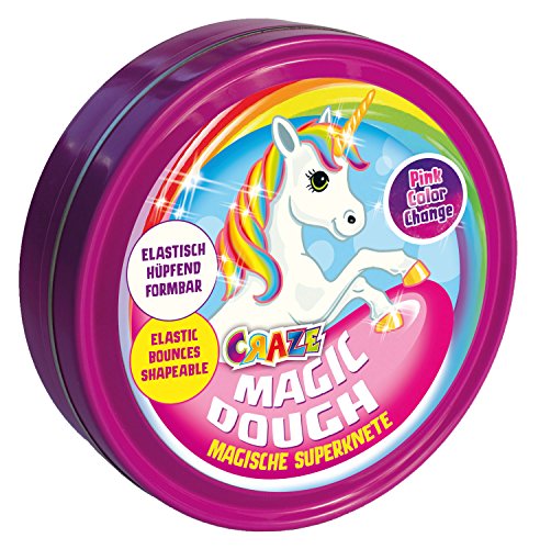 MAGIC DOUGH Intelligente Knete in 70g Dose Einhorn Knete Set Unicorn Kinderknete pink, rosa, oder violett - Vorauswahl Nicht möglich - Magische Knete ab 3 Jahre von Magic Dough