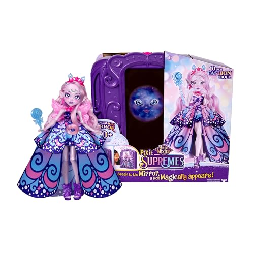 Magic Mixies Pixie Supremes Magic Mirror Luna The Butterfly Pixie Supreme Mix Magic Potion Find Moonstone Release to Reveal a Premium 26.7 cm Pixie Supreme Doll 50+ Lights & Sounds Fortune Teller von Magic Mixies