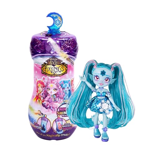 Magic Mixies Pixlings Shimmerverse Series, Create & Mix Magic Potion to Magically Reveal Marena The Ice Mermaid, This Beautiful 16.5 cm Shimmerverse Pixling Fashion Doll Appears Inside The Potion von Magic Mixies